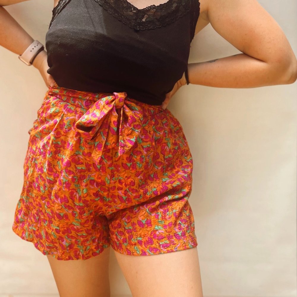 Silky Floral Shorts